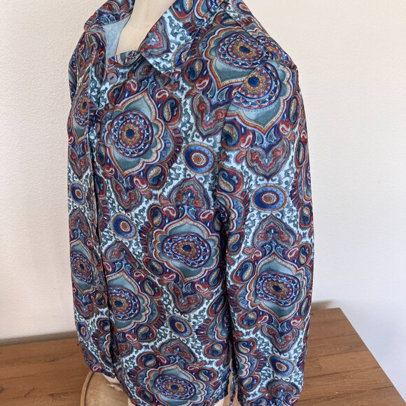 Retro Paisley Abstract Shirt - David Paul New York - Size XLarge - Picture 7 of 8